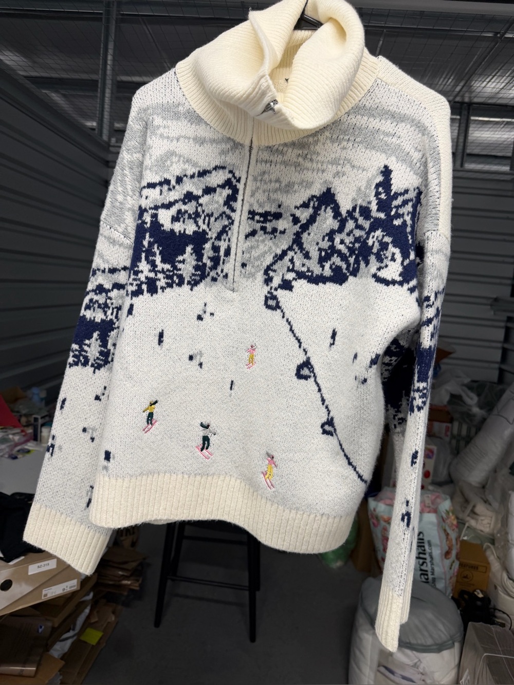 Ski sweater women’s half zip size large wild fable brand NWT
